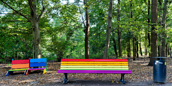Regenbogenbank Vandalismus
